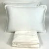 Jogo de Cama 4 Peças de Malha Liso Creme