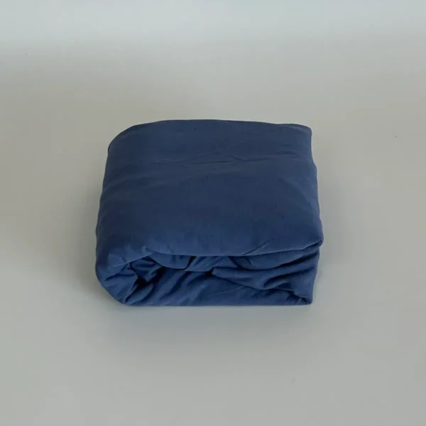 Lençol de Malha com Elástico Azul Jeans