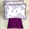 Jogo de Cama 3 Peças de Malha Floral Delicado Roxo