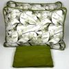 Jogo de Cama 3 Pçs Malha Floral Verde Oliva 2