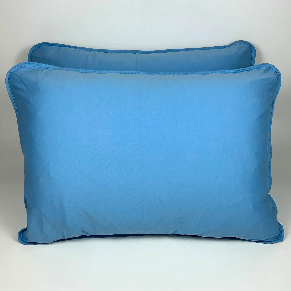 Par de Fronhas Malha Liso Azul Médio – Colloda