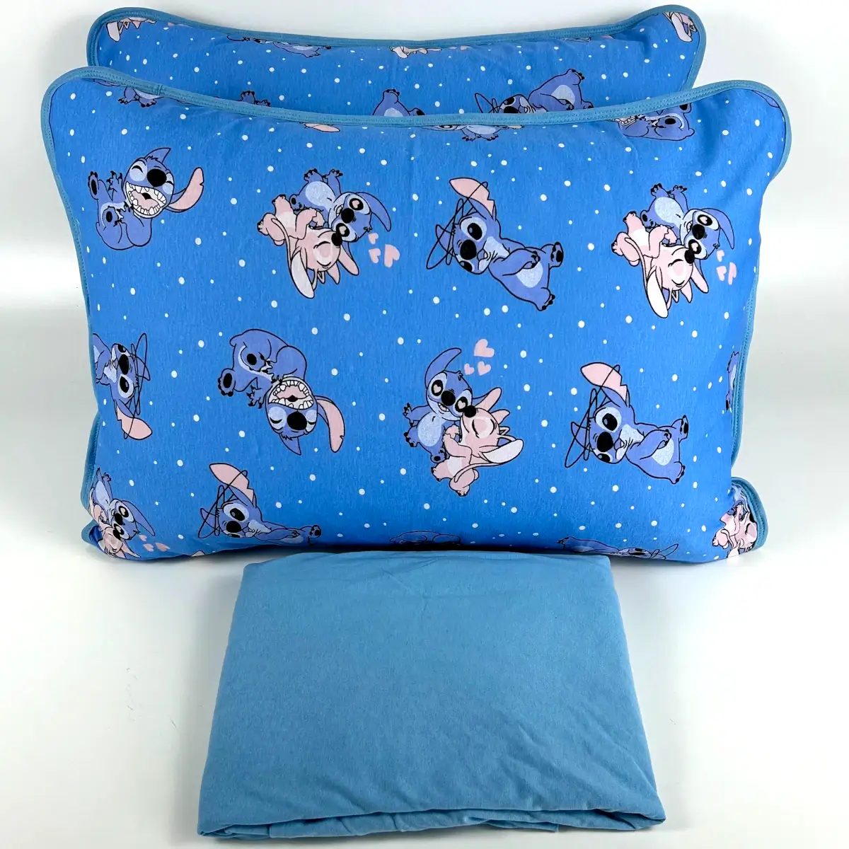 Jogo de Cama Casal 3 Peças Malha Stitch Azul – Colloda