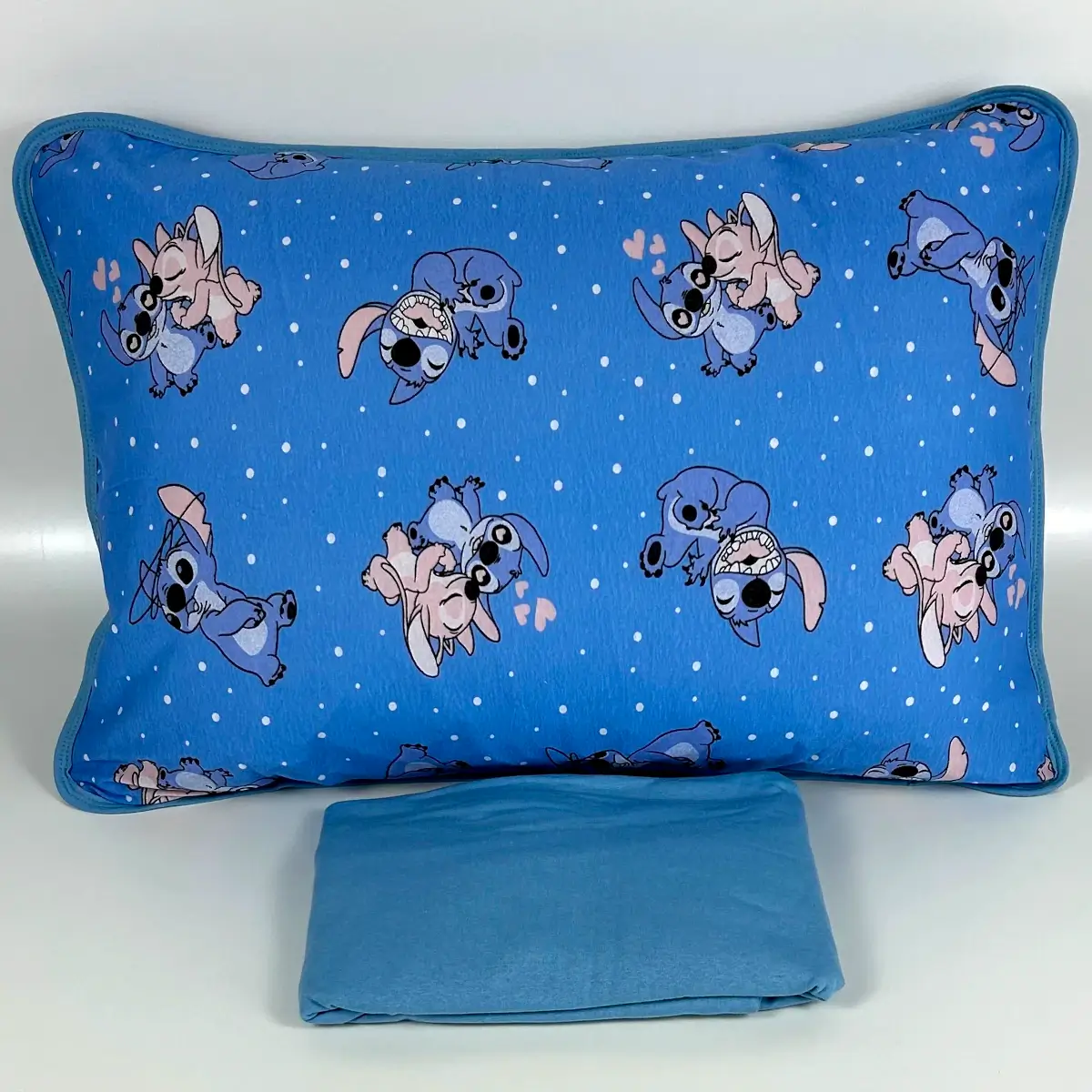 Jogo de Cama Solteiro 2 Peças Malha Stitch Azul – Colloda