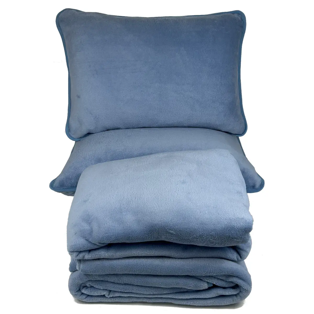 Jogo de Cama Queen 4 Peças Plush Liso Azul – Colloda