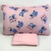 Jogo de Cama Solteiro 2 Peças Malha Stitch Rosa