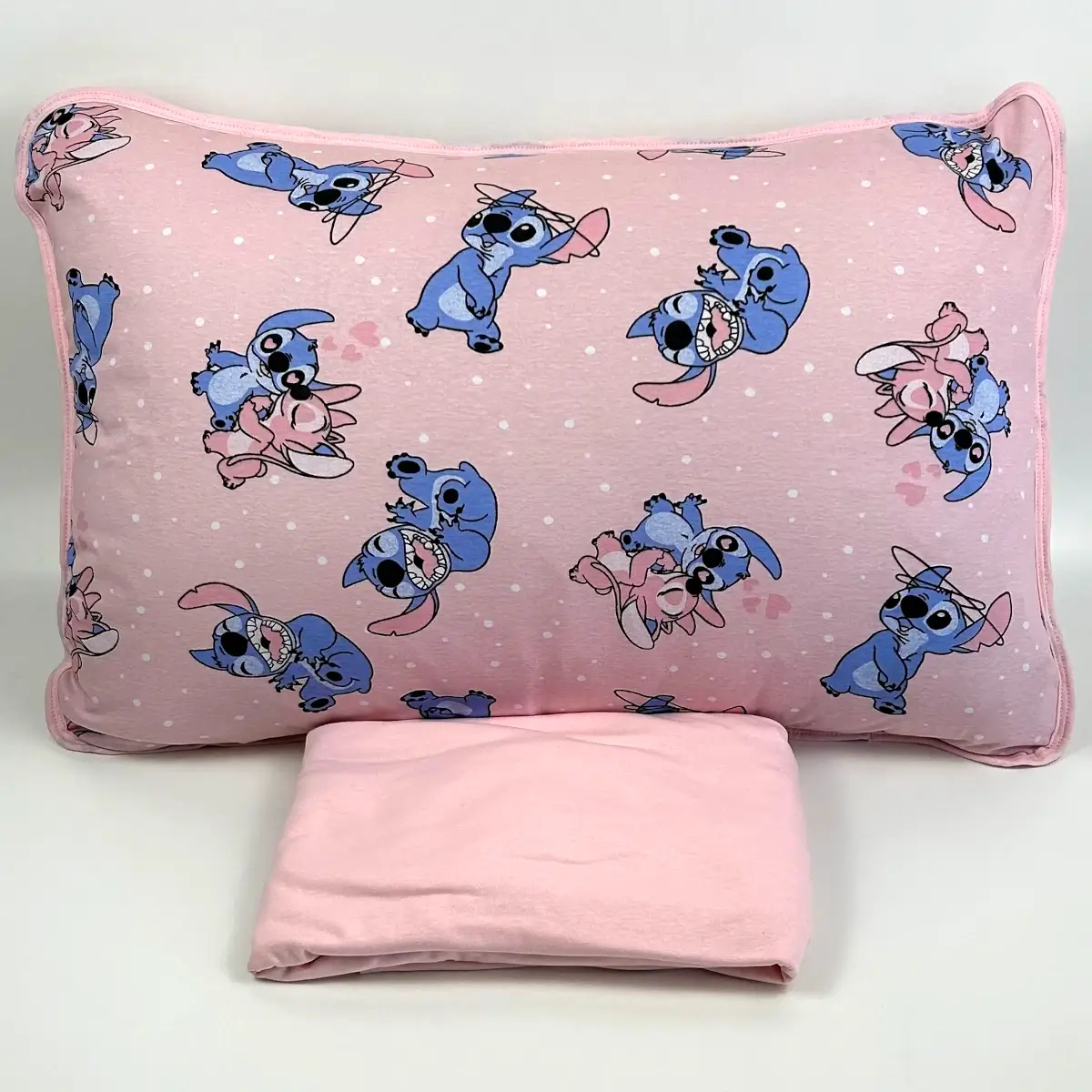 Jogo de Cama Solteiro 2 Peças Malha Stitch Rosa Bebê – Colloda