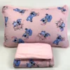 Jogo de Cama Solteiro 3 Peças Malha Stitch Rosa