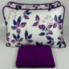 Jogo de Cama 3 Peças Malha Folhagens Roxo