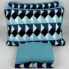 Jogo de Cama 4 Peças Malha Geométrico Azul Piscina