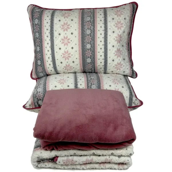 Jogo de Cama 4 Peças Plush Nevada Rosa Antigo