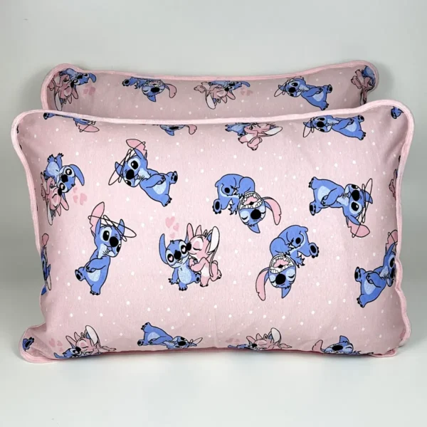 Par de Fronha de Malha Stitch Rosa Bebê