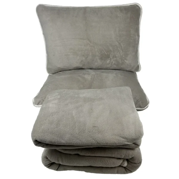 Jogo de Cama 4 Peças Plush Cinza