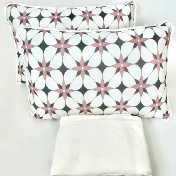Jogo de cama Geométrico Creme