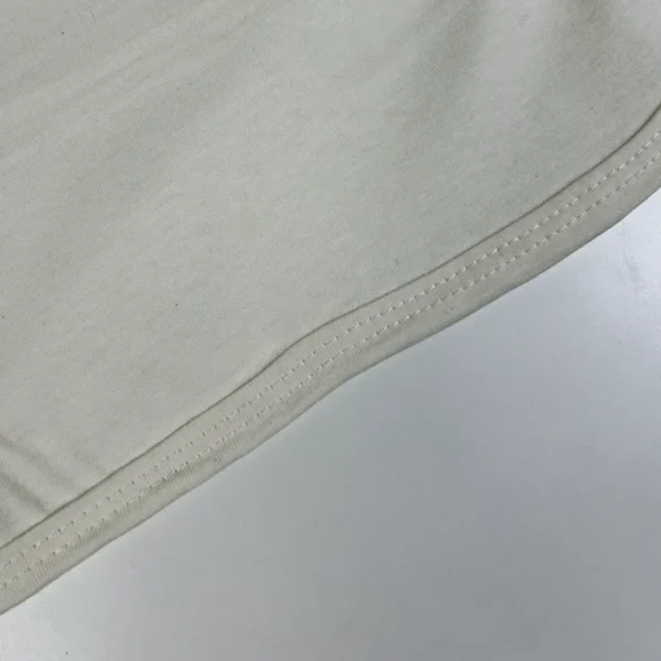 Par de Fronhas de Malha Liso Creme - Detalhe da costura