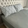 Jogo de Cama 3 Peças Micropercal 200 fios Geométrico Verde Oliva-2