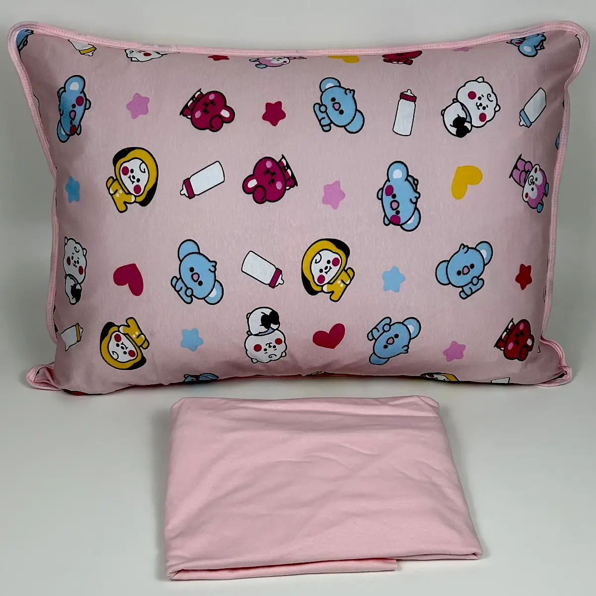 Jogo de Cama Solteiro 2 Peças Malha Baby Sleep Rosa Bebê – Colloda