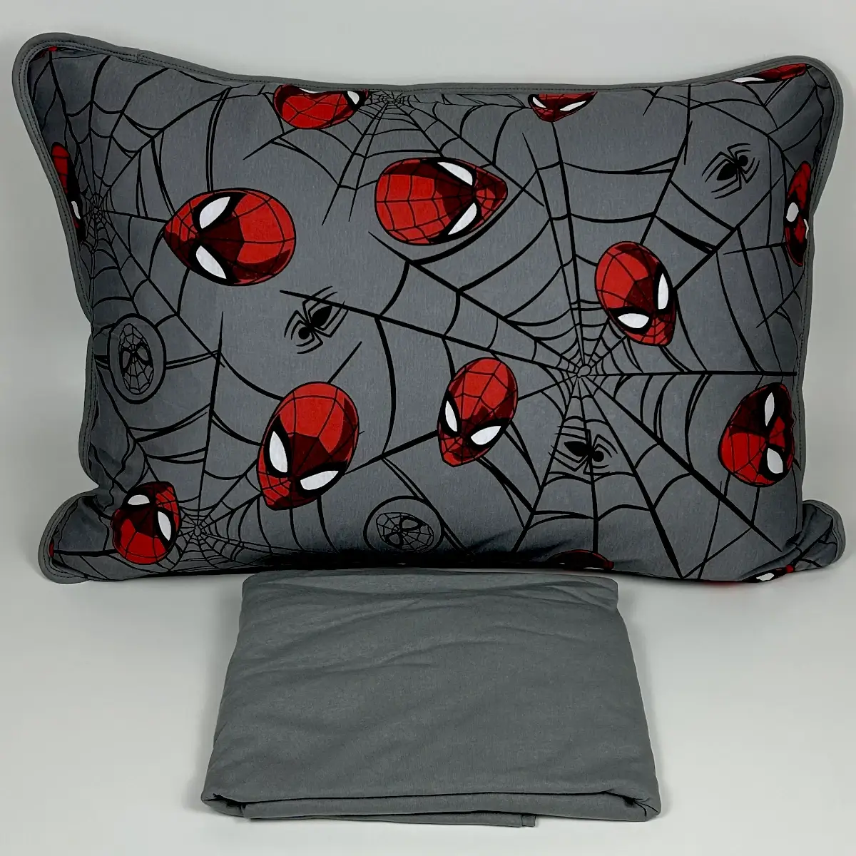Jogo de Cama Solteiro 2 Peças Malha Homem Aranha Cinza – Colloda