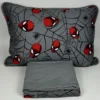 Jogo de Cama Solteiro 3 Peças Malha Homem Aranha Cinza