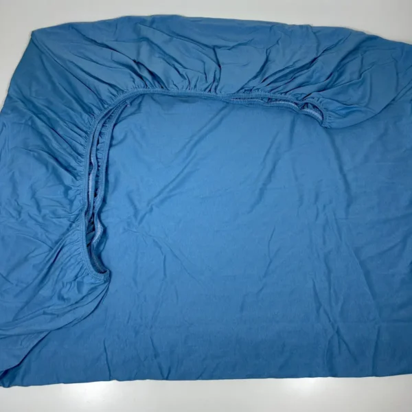 Lençol de Malha com Elástico Azul Royal