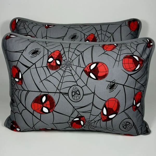Par de Fronhas de Malha Homem Aranha Cinza
