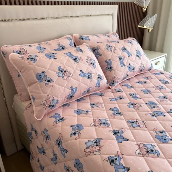 Cobreleito de Malha Stitch Rosa Antigo 1