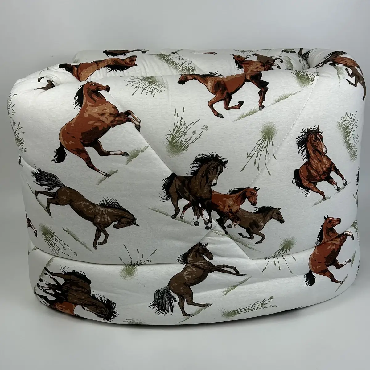 Edredom Casal de Malha Cavalos Marom – Colloda