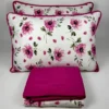 Jogo de Cama 4 Peças Malha Bouquet Elegance Rosa Pink