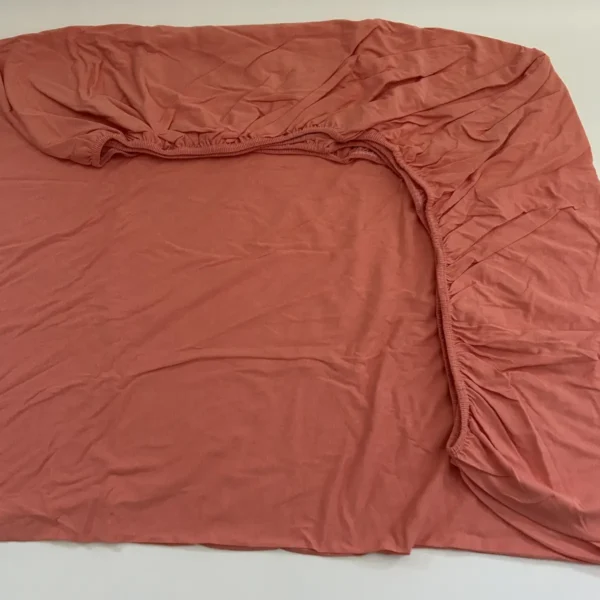 Lençol de Malha com Elástico Salmão