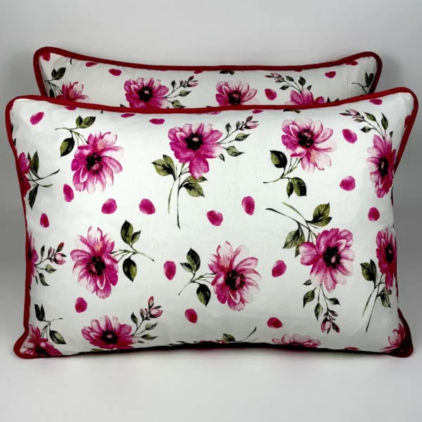 Par de Fronhas de Malha Bouquet Elegance Rosa Pink-1