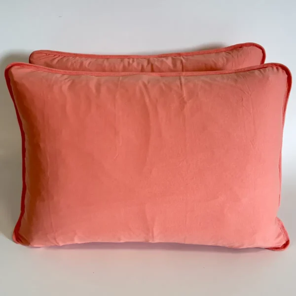 Par de Fronhas de Malha Liso Salmão Sunset