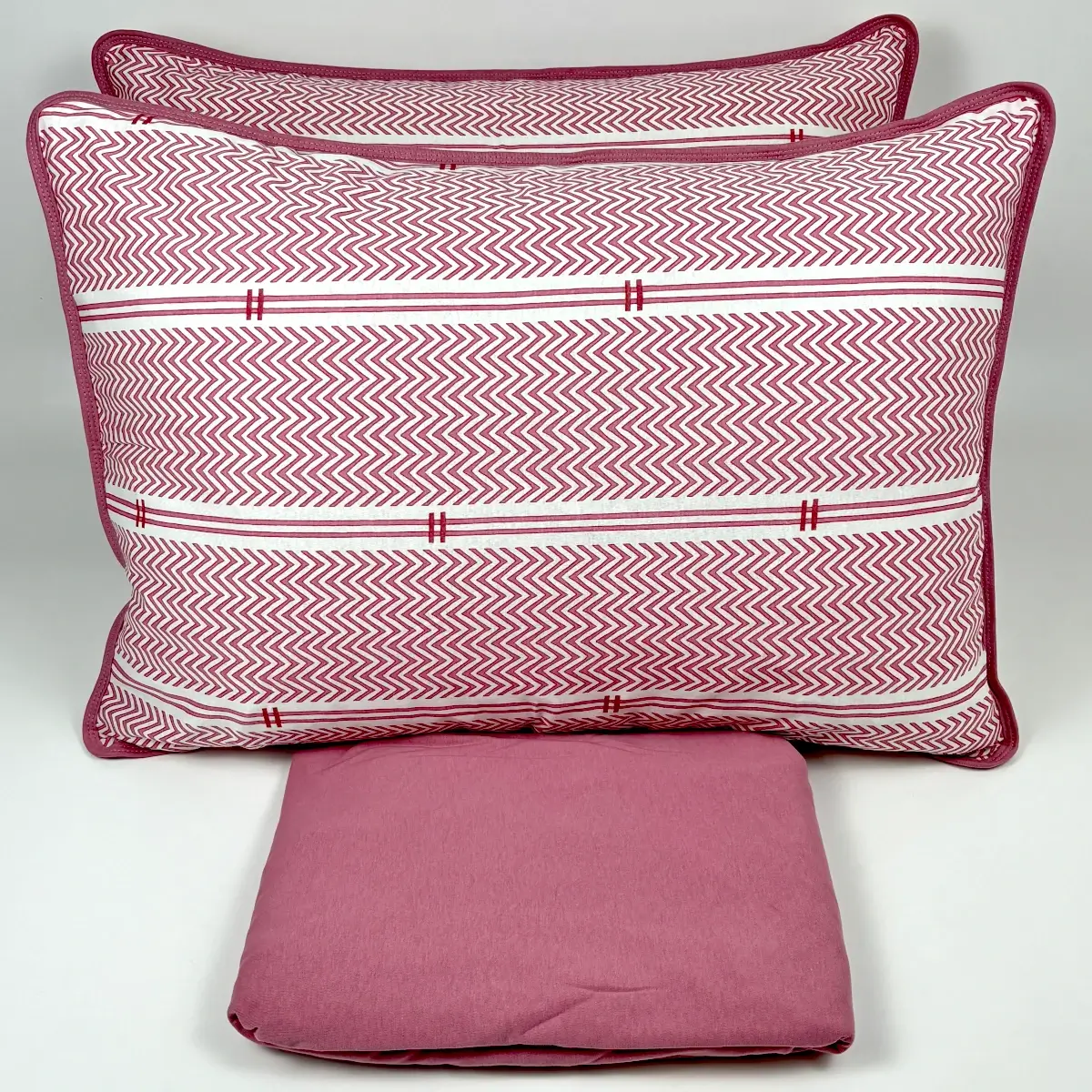 Jogo de Cama King 3 Peças Malha Horizonte Natural Rosa Antigo – Colloda