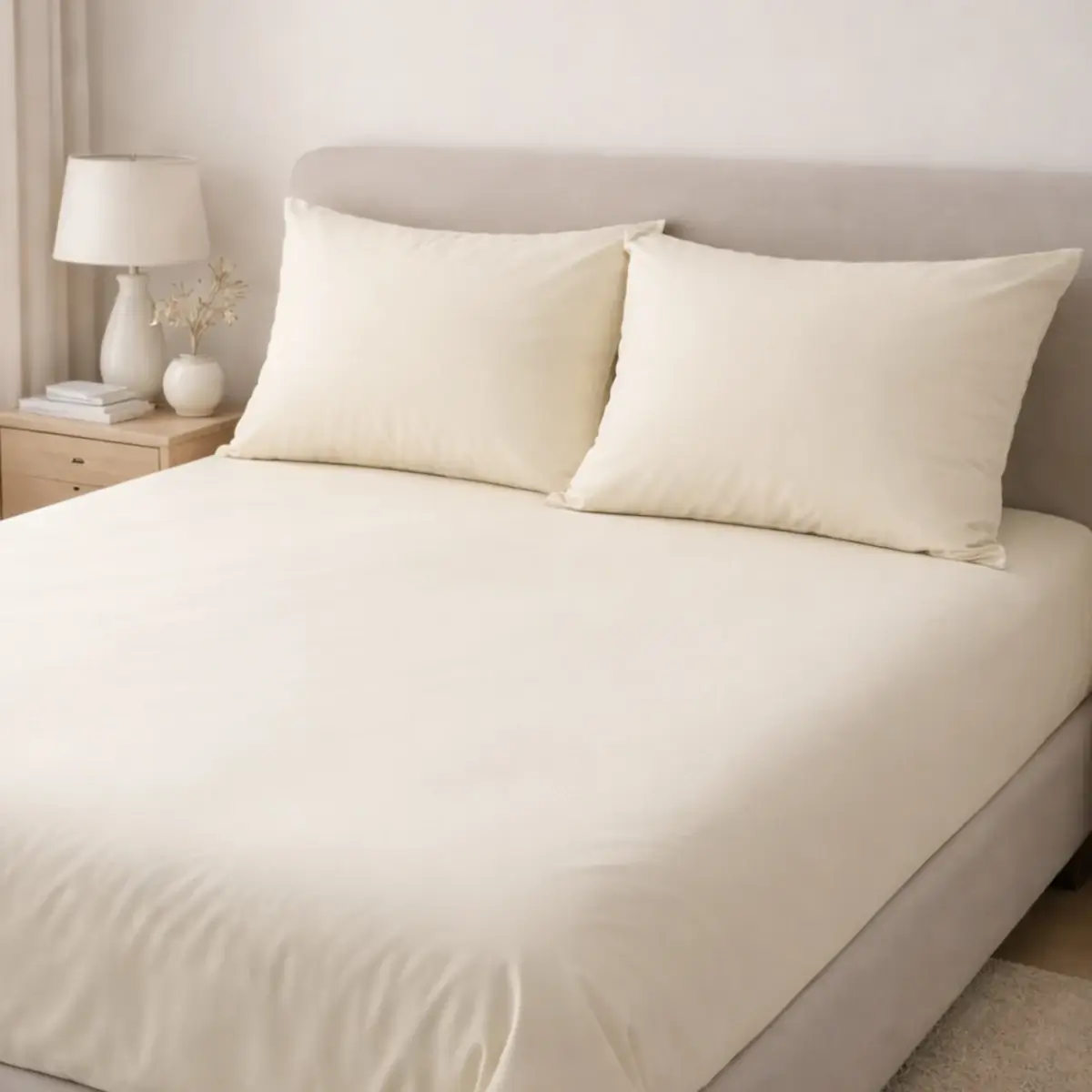 Jogo de Cama Casal 3 Peças Micropercal 200 fios Champagne – Colloda