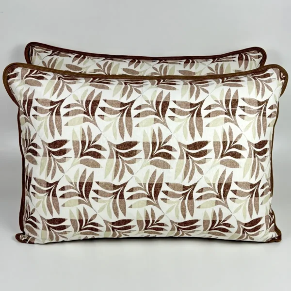 Par de Fronha de Malha Ramo Marrom