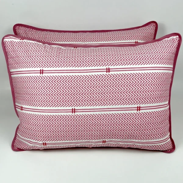 Par de Fronhas de Malha Horizonte Natural Rosa Antigo