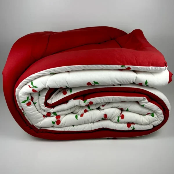 Edredom de Malha Cereja Vermelho - 3