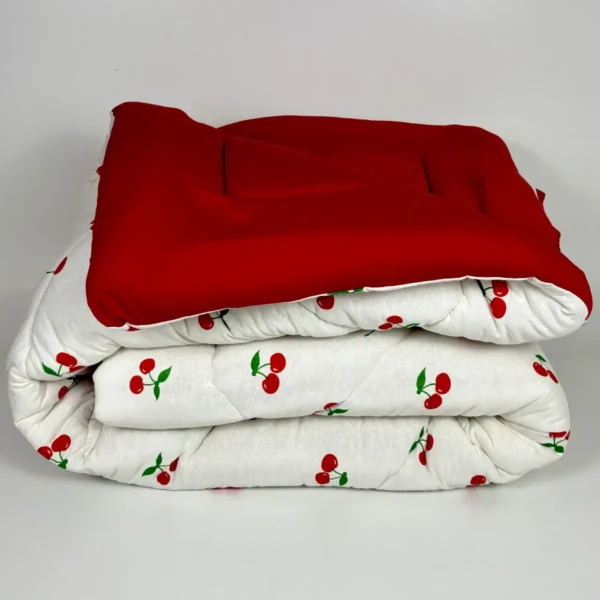 Edredom de Malha Cereja Vermelho - 4