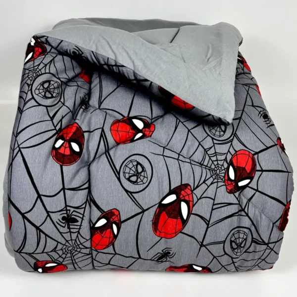 Edredom de Malha Homem Aranha Cinza - 2