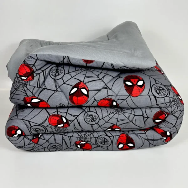 Edredom de Malha Homem Aranha Cinza - 3
