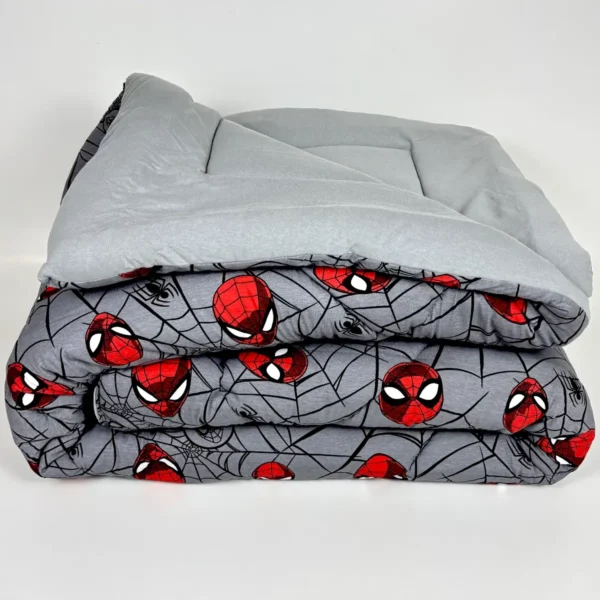 Edredom de Malha Homem Aranha Cinza - 4