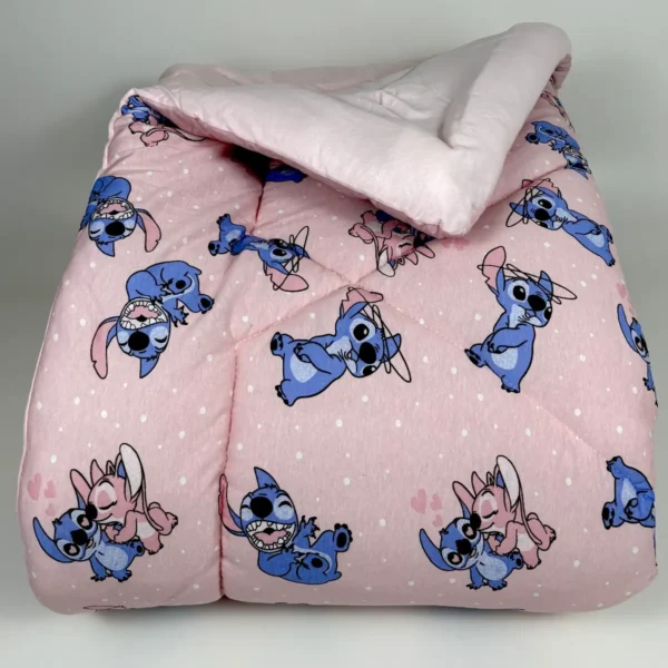 Edredom de Malha Stitch Rosa Bebê - 2