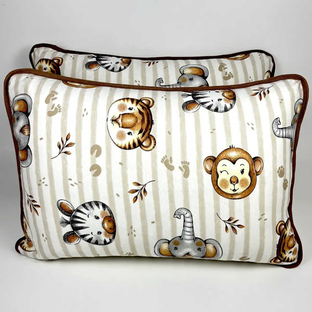 Par de Fronhas Malha Safari Baby Marrom – Colloda