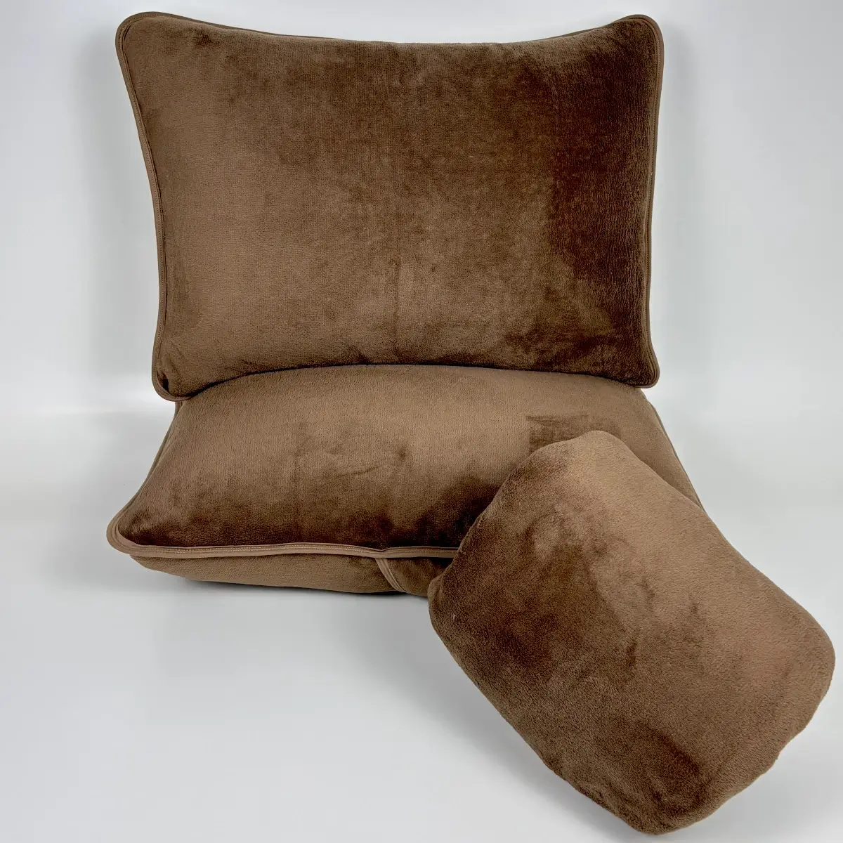 Jogo de Cama Casal 3 Peças Plush Liso Marrom – Colloda