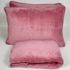 Jogo de Cama 3 Peças Plush Liso Rosa Antigo - 2
