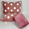 Jogo de Cama 3 Peças Plush Poá Rosa Antigo - 1