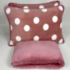 Jogo de Cama 3 Peças Plush Poá Rosa Antigo - 2
