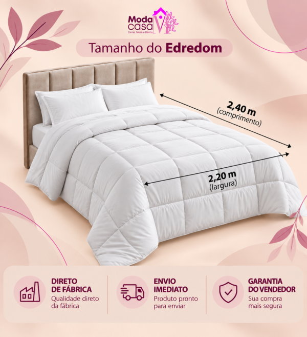 Moda Casa Tamanho do Edredom Casal 220 x 240cm